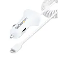 Startech Lightning Car Charger With Cable - White