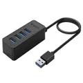 Orico W5P-U3 USB 3.0 Desktop Hub with 5V Micro B Charger-Port - Black