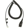 Jabra Quick Disconnect to RJ Coiled Bottom Cord - 2m