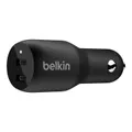 Belkin BOOST CHARGE Auto 2-Port Car Charger 18W USB-C Fast Charge - Black