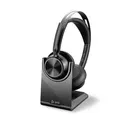 Poly Voyager Focus2 OTH Bluetooth Active Noise Cancelling PC/Mobile Headset With Charge Stand