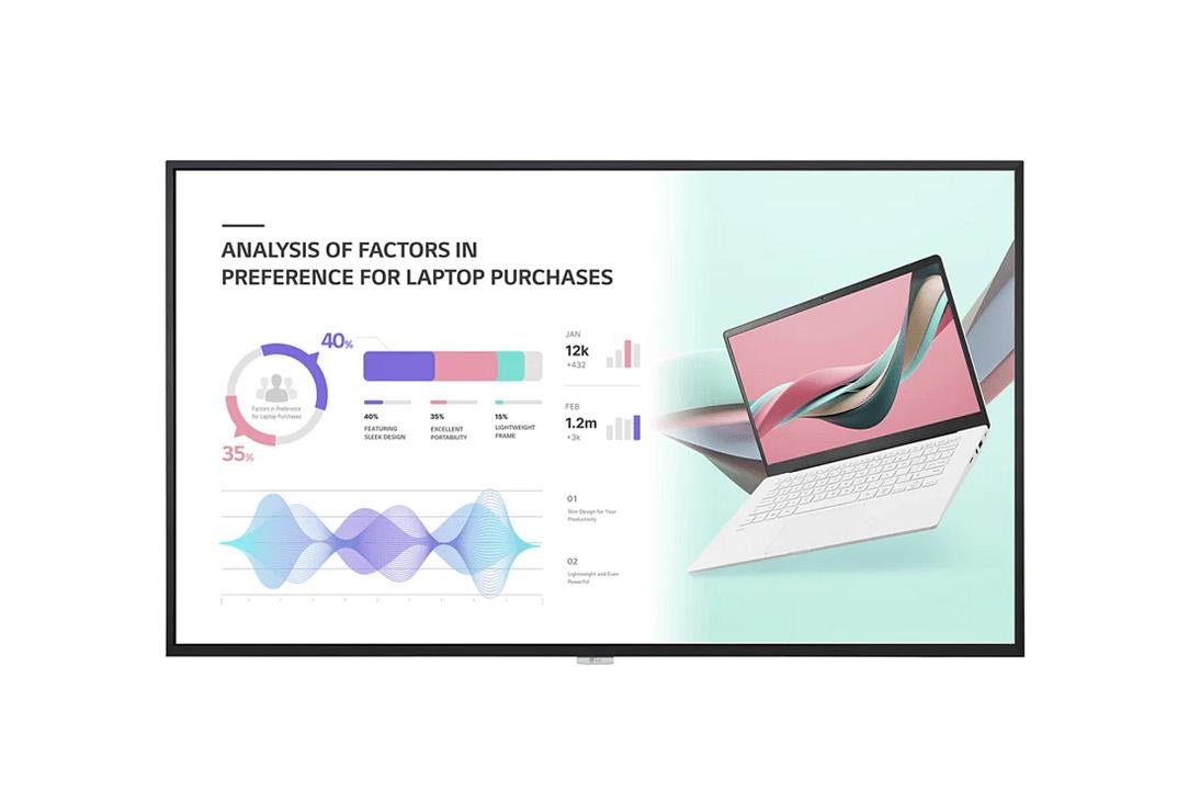 LG 98UH5J 98" UHD 500 Nits Digital Signage Display