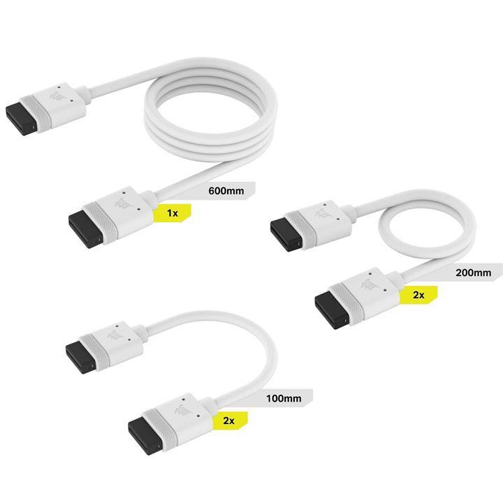 Corsair iCUE LINK Cable Kit Straight Connectors - White