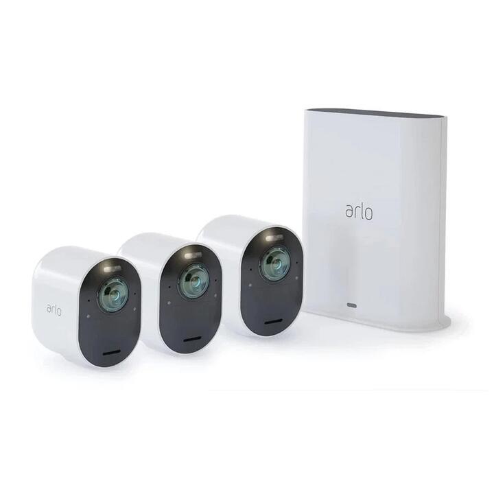 Arlo Ultra 2 Spotlight 4K UHD Wire-Free Security Camera System 3 Pack