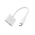 Cygnett USB-C Audio & Charge Adapter - White