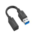 Cygnett USB-A M to USB-C F 10cm Cable Adapter - Black