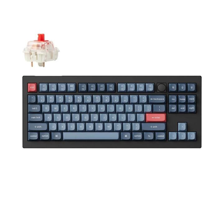 Keychron V3 Max QMK/VIA Wireless Black Custom Mechanical Keyboard - Red Switch
