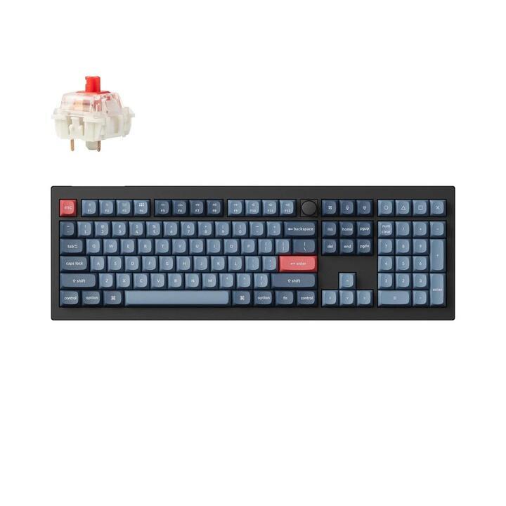 Keychron V6 Max QMK/VIA Wireless Black Custom Mechanical Keyboard - Red Switch