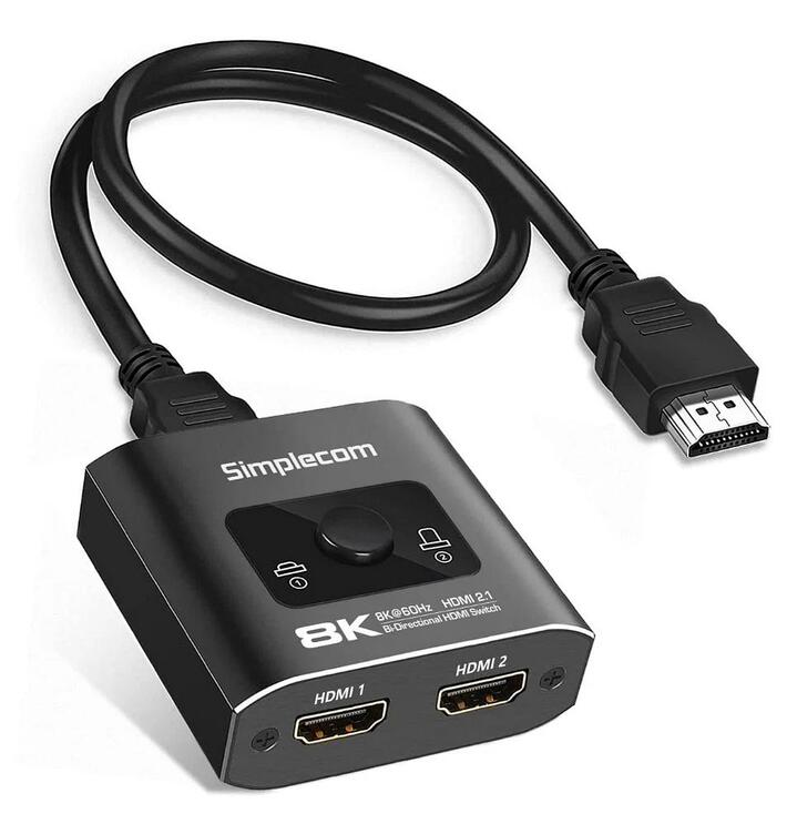Simplecom Bi-Directional 2 Way 8K HDMI 2.1 Switch