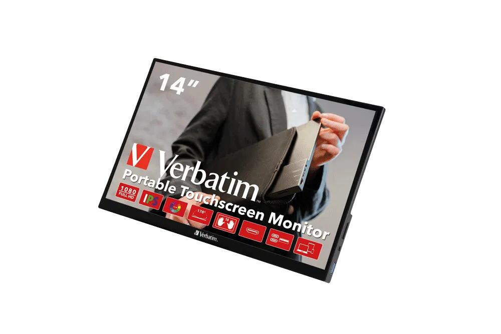 Verbatim 14" FHD IPS USB-C Touchscreen Monitor