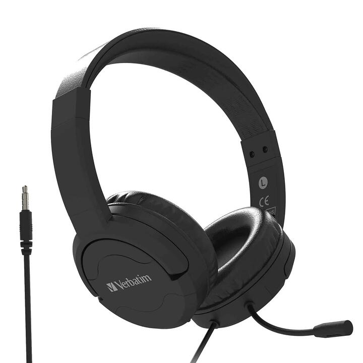 Verbatim Over-the-Head Stereo Noise Cancelling Headset - Black