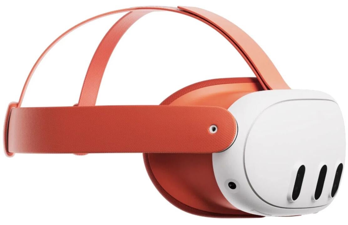 Meta Quest 3 Facial Interface and Head Strap - Blood Orange