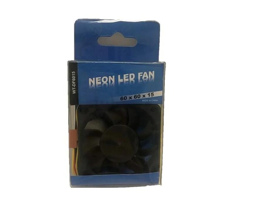 WideTech 60mm Neon LED Fan - Black