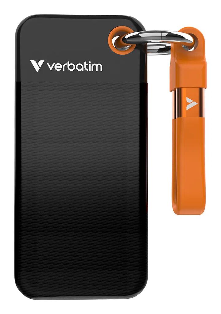 Verbatim 1TB USB-C Pocket SSD - Black/Orange