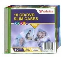 Verbatim CD/DVD Coloured Slim Cases 1 discs Multicolour