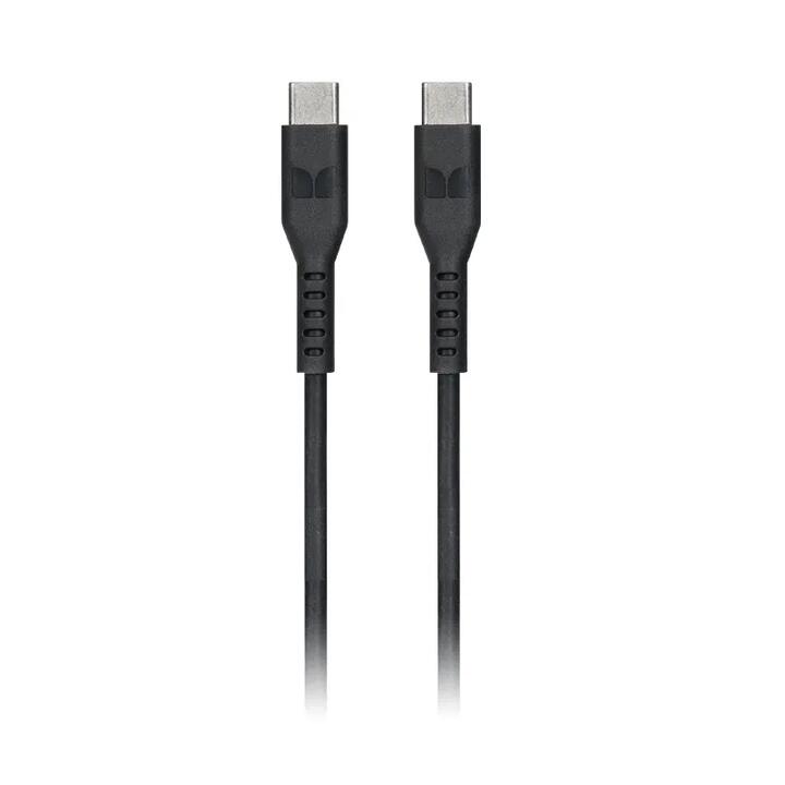 Monster USB-C to USB-C Thermo Plastic Elastometer Black 2m Cable