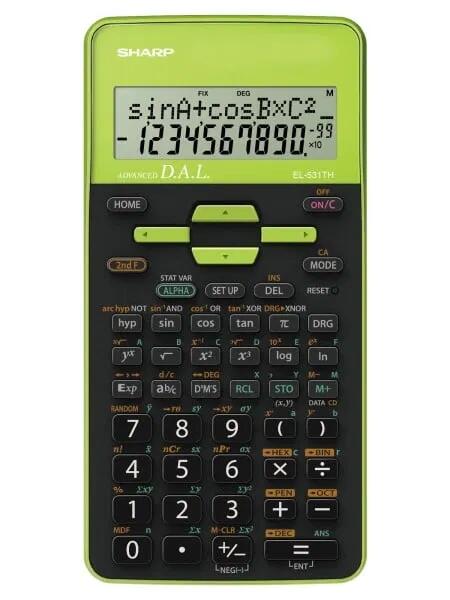 Sharp 273 Functions Math Scientific Calculator - Green