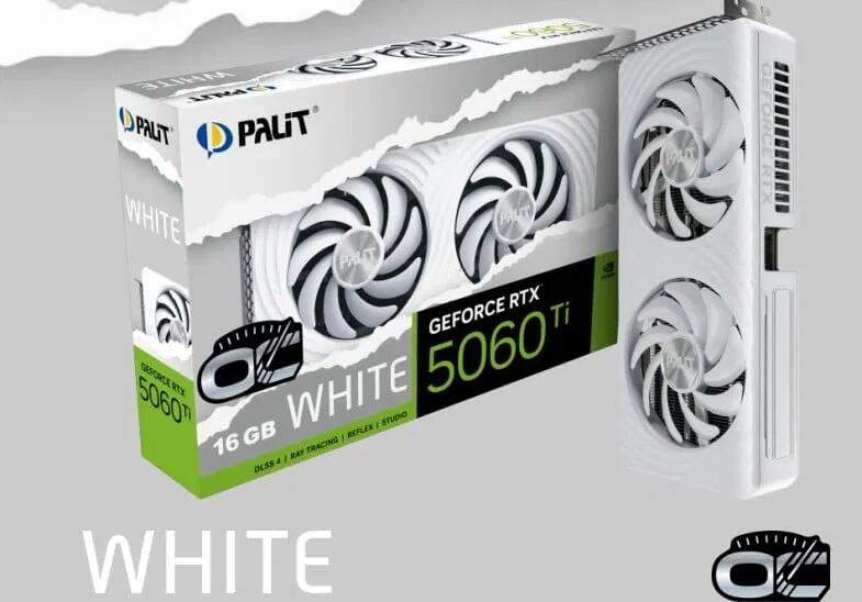 Palit GeForce RTX 5060 Ti White OC 16GB GDDR7 Graphic Card