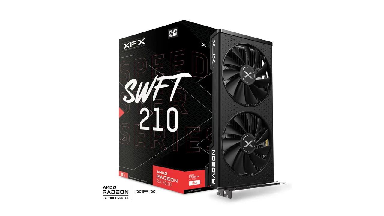 XFX SPEEDSTER SWFT 210 AMD Radeon RX 7600 Core Edition 8GB Graphics Card