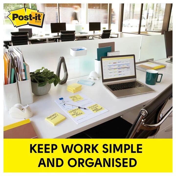 Post-It Notes 654 Yellow 76X76 Bx12