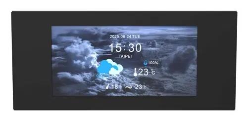 Thermaltake 6.0" LCD Panel Kit View 600 Tempered Glass - Black