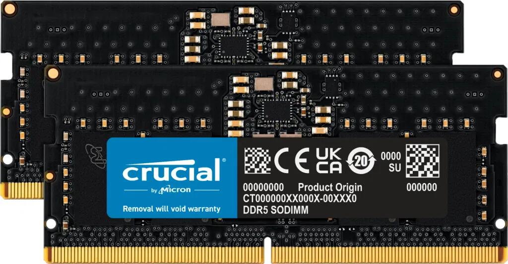 Crucial 16GB(2x8GB)DDR5-4800 SODIMM Memory