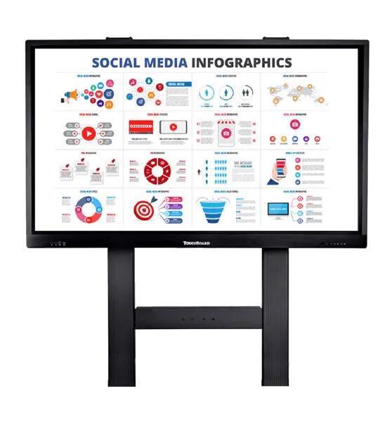 TouchBoard Wall Mount Fixed Height System 55"-98"