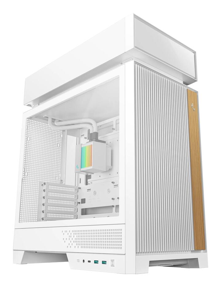 DeepCool CL6600 ATX Computer Case With built All-In-One RGB - White