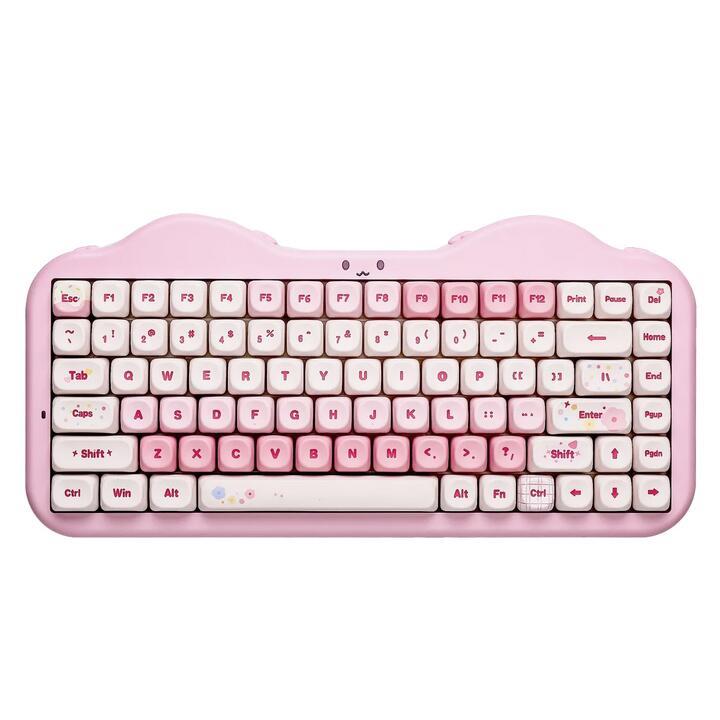 YUNZII C75 Cake Meow Hot-Swap Wireless Mechanical Keyboard Pink C.Linear