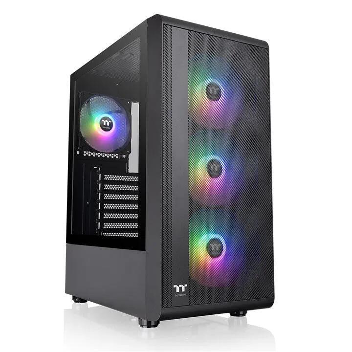 Thermaltake S200 PLUS ARGB Tempered Glass ATX Mid Tower Case - Black