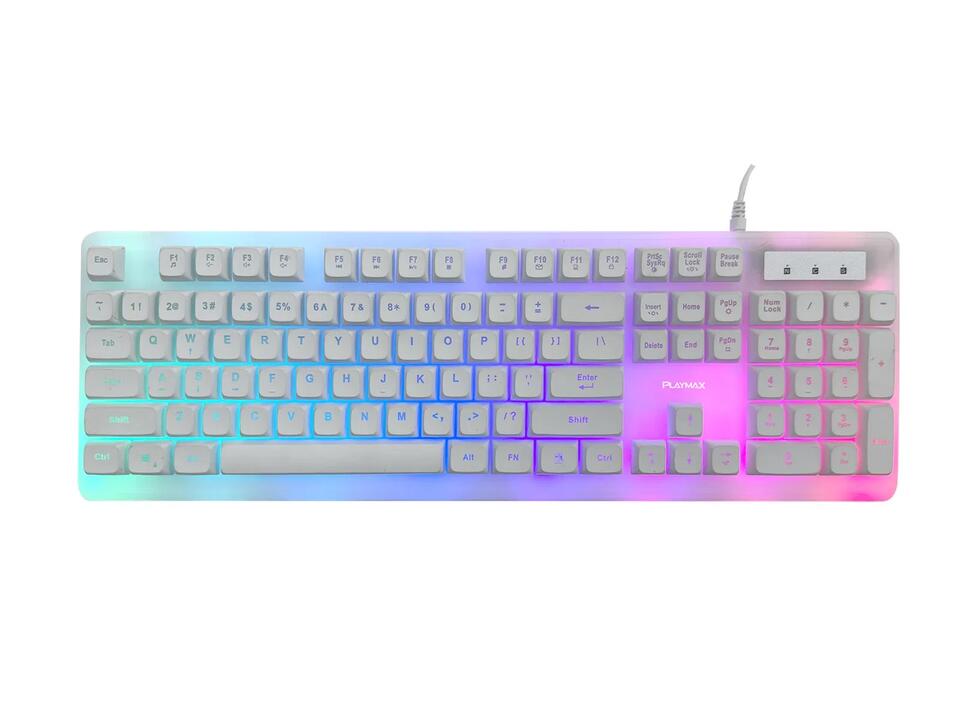 Playmax Aurora Gaming Keyboard - White