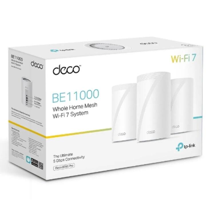 TP-Link Deco BE65 Pro BE11000 Whole Home Wi-Fi 7 Mesh System (3 Pack)