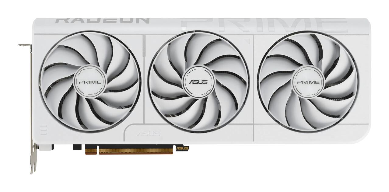 ASUS RX 9070 XT 16GB PRIME OC Graphics Card - White