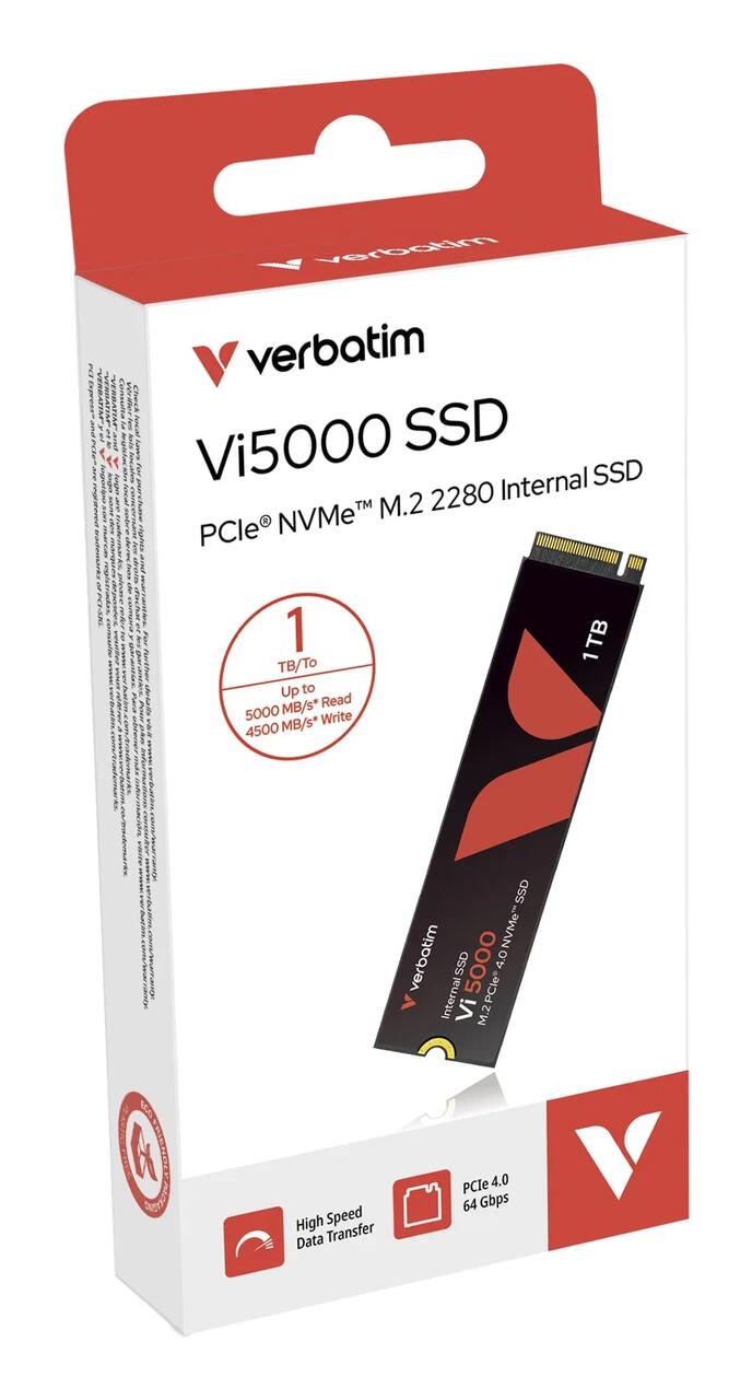 Verbatim 1TB VI5000 PCIE NVME M.2 2280 SSD