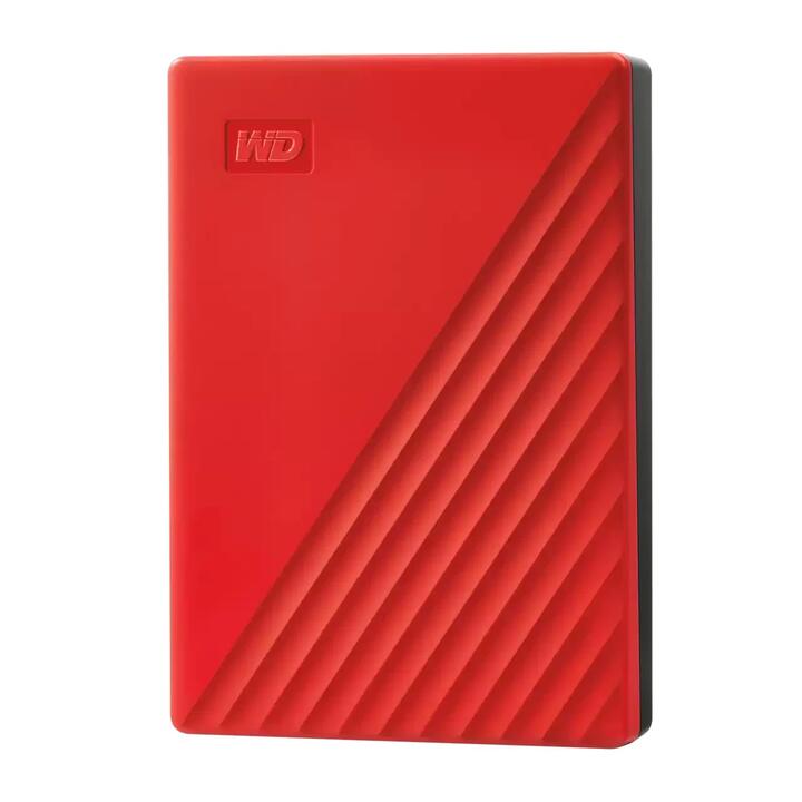 WD My Passport 6TB Portable Hard Drive - Red