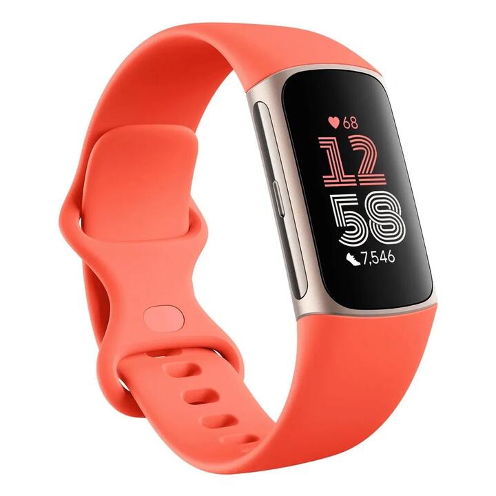 Fitbit Charge 6 Fitness Tracker - Coral/Champagne Gold