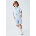 Cotton On Kids - Slouch Fit Short - Bells light blue