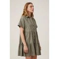 Cotton On Women - Noah Mini Shirt Dress - Khaki