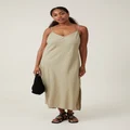 Cotton On Women - Haven Slip Midi Dress - Desert sage