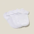 Rubi - 5Pk Ankle Sock - White