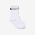 Factorie - Unisex Rib Sock - Classic - White/black stripe