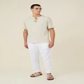 Cotton On Men - Linen Pant - White