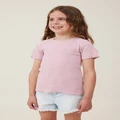 Cotton On Kids - Raya Rib Baby Tee - Marshmallow