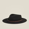 Cotton On Men - Wide Brim Felt Hat - Black