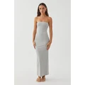 Supré - Mary Strapless Maxi Dress - Grey marle