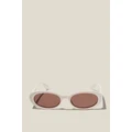 Rubi - Ophelia Oval Sunglasses - Ivory