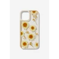 Typo - Protective Phone Case Iphone 12, 12 Pro - Trapped daisy / ecru