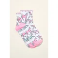 Cotton On Kids - Single Pack Mid Crew Sock - White/unicorns