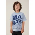 Cotton On Kids - Jonny Short Sleeve Print Tee - Dusty blue/mama's boy