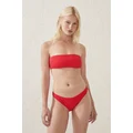 Body - Bandeau Bikini Top - Lobster red crinkle